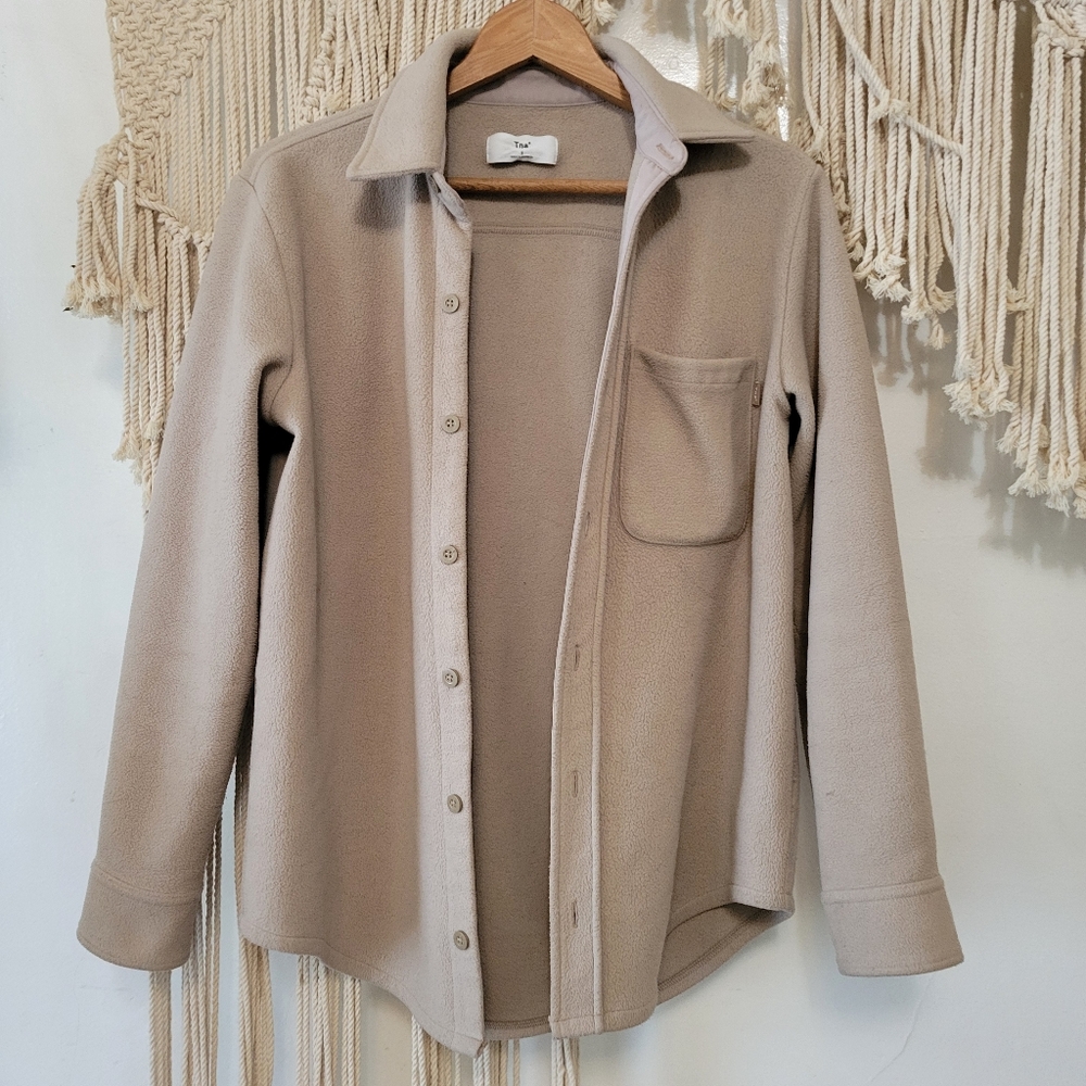 Aritzia TNA Polar Fleece Shacket - Size Small